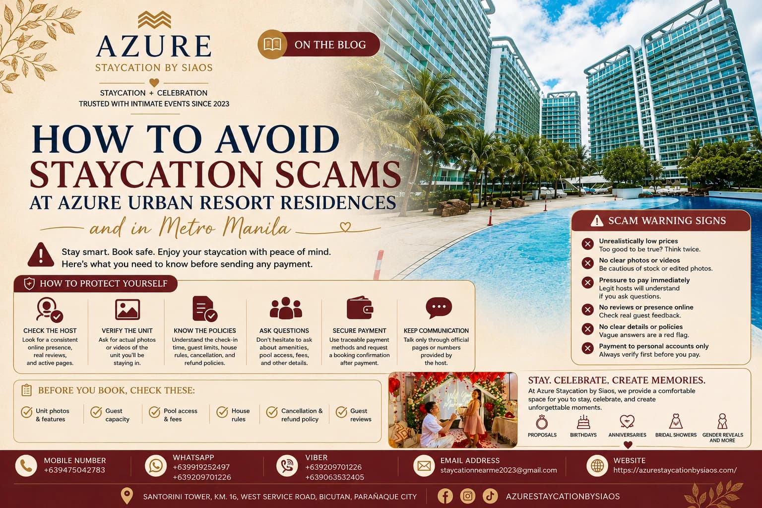 How to Avoid Staycation Scams at Azure Urban Resort Residences and in Metro Manila