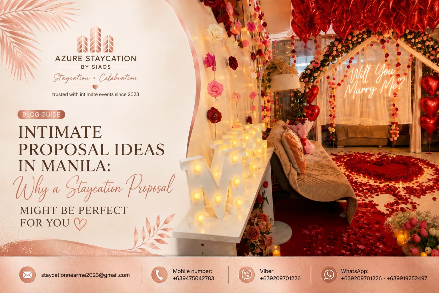 Intimate Proposal Ideas in Manila: Why a Staycation Proposal Might Be Perfect for You