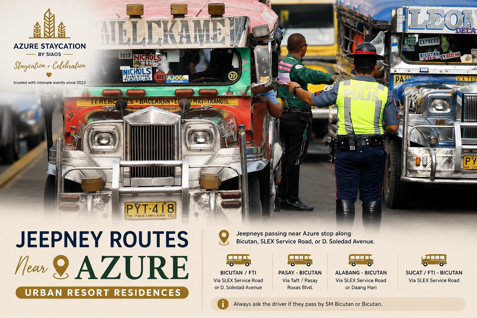 Jeepney routes around Bicutan, Parañaque