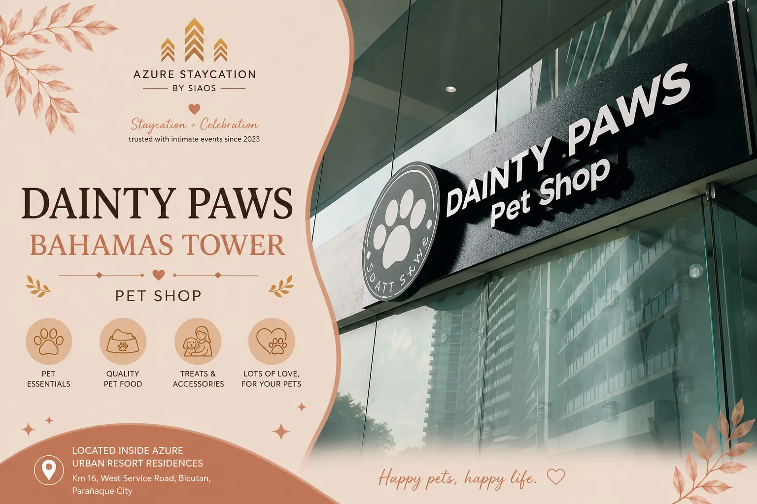 Dainty Paws Pet Shop at Bahamas Tower, Azure Urban Resort Residences