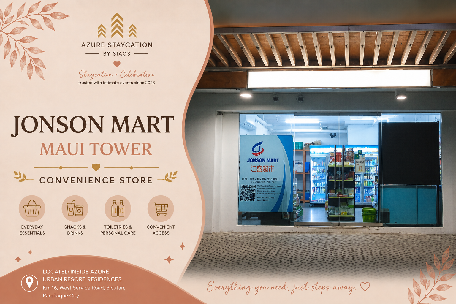 Jonson Mart at Maui Tower, Azure Urban Resort Residences