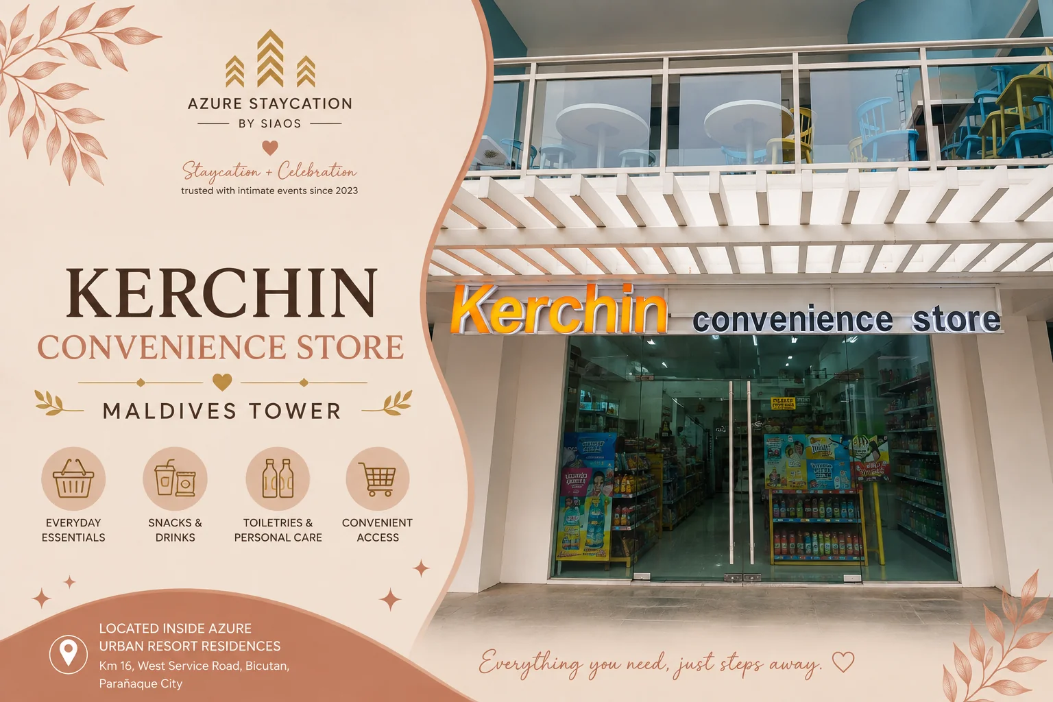 KERCHIN Convenience Store at Maldives Tower, Azure Urban Resort Residences