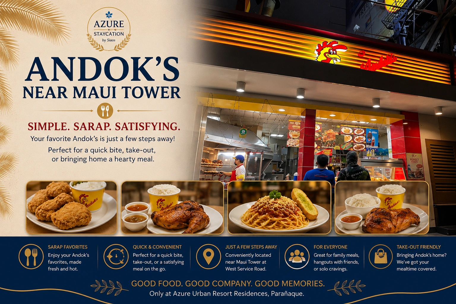Andok's take-out branch near Maui Tower, Azure Urban Resort Residences