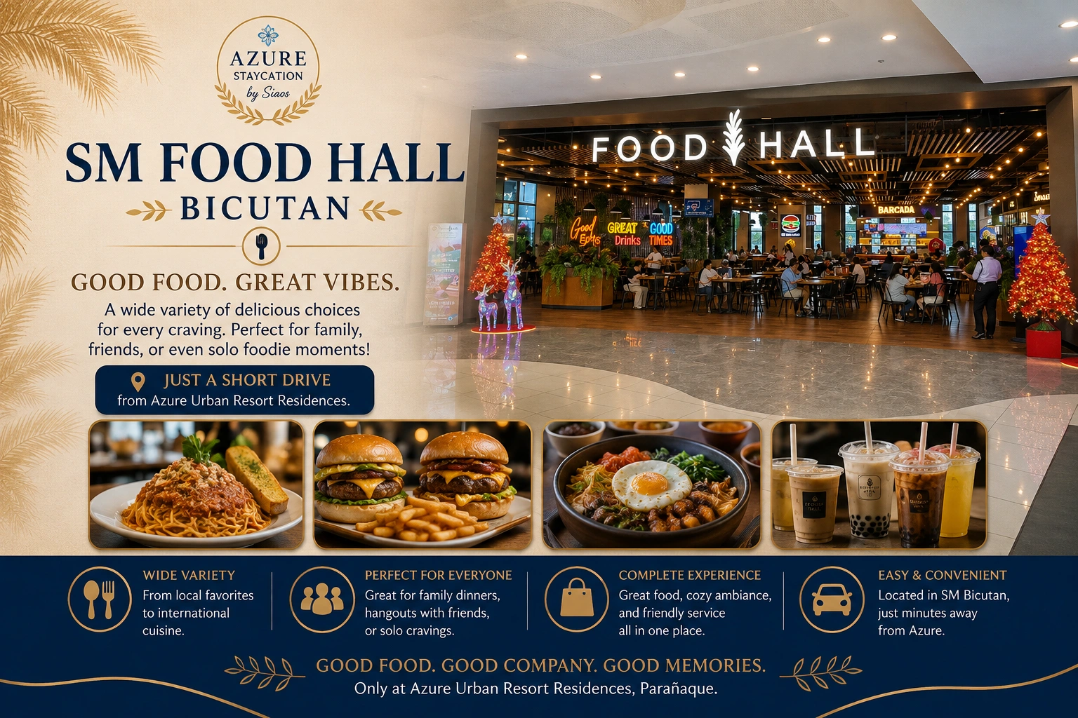 SM Food Hall Bicutan interior on Level 3, New Wing, near Azure Urban Resort Residences