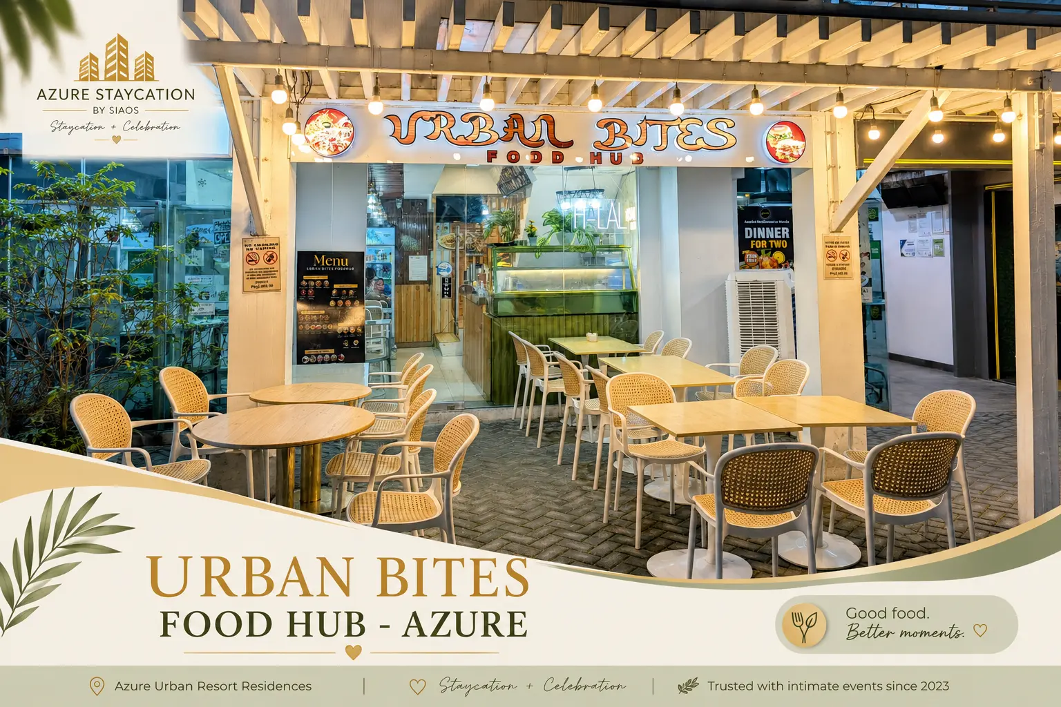 Urban Bites Food Hub in the Azure Urban Resort Residences retail area