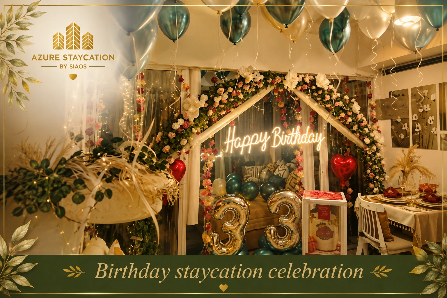Birthday decoration for a surprise celebration at Azure Urban Resort Residences
