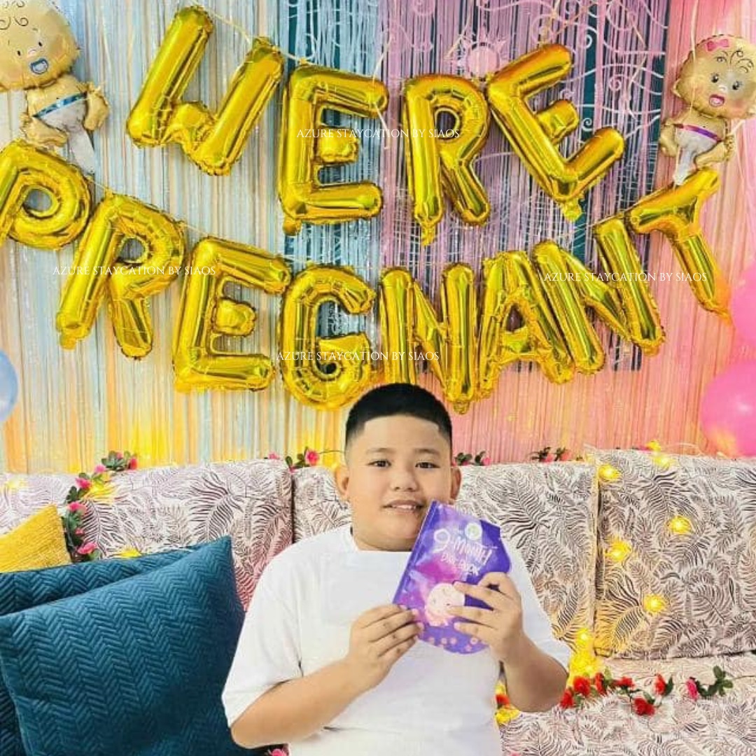 Pregnancy announcement / gender reveal set up — photo 6